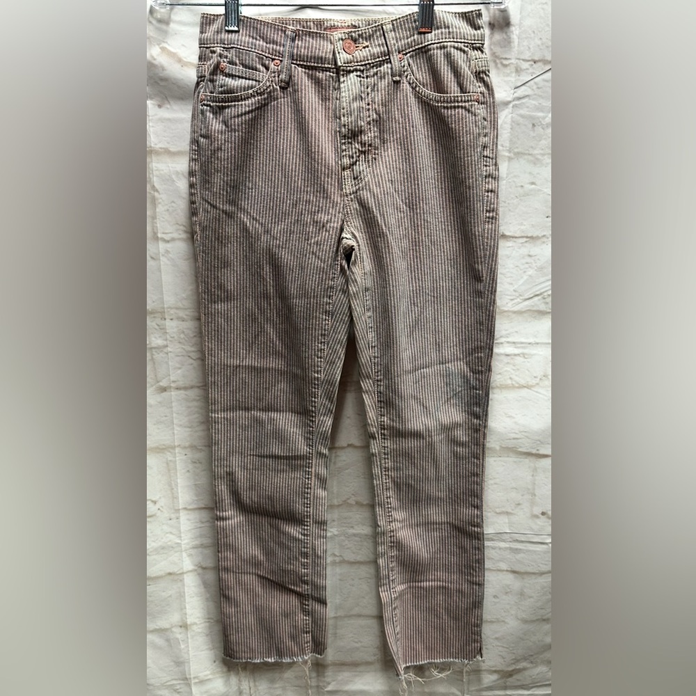 Mother Denim Rascal Ankle‎ Snippet jeans in the Shrimp Rainbow Choo wash.size 24
